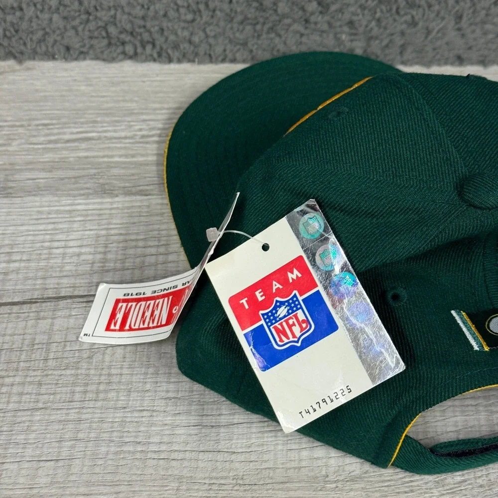 Vintage Green Bay Packers Hat Cap Strapback Adjustable Nfl American‎ Needle New